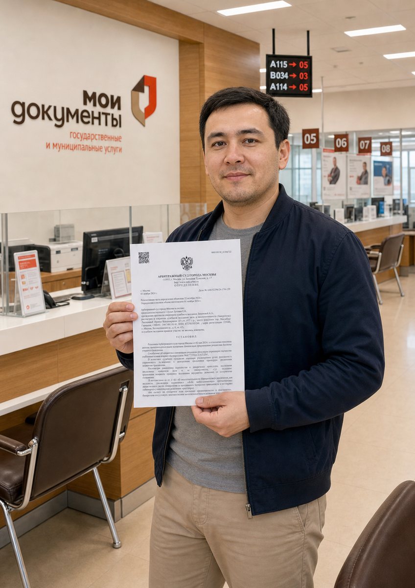 Клиент после получения документа